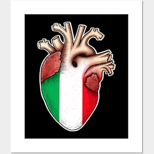 I love Italy,human heart anatomy ,I love my heart Posters and Art